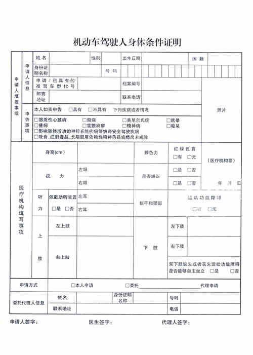 合肥體檢表實例